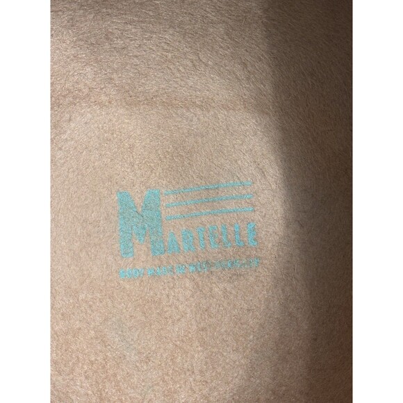 Vintage Martelle Fur Felt Cloche Hat 1950s Paris Francois NY Made in USA Camel - Picture 5 of 7